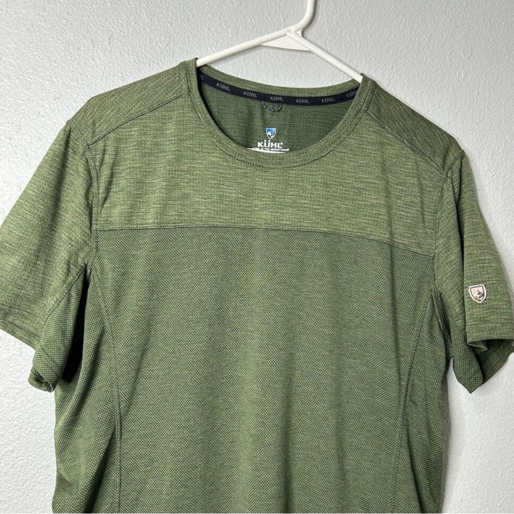 KUHL Engineered Krew T Shirt Mens Size Large Green Performance Athletic Vented - Picture 4 of 5